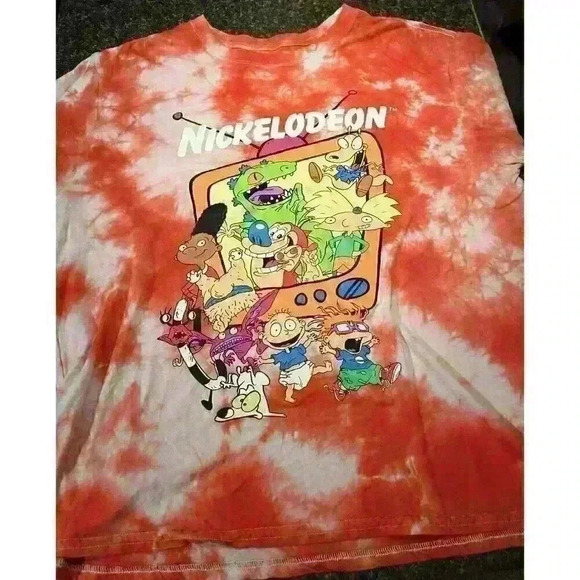 Nickelodeon Men's Size 2XL T-Shirt Tie-Dye Retro 90's Characters Graphic Tee - Picture 7 of 8